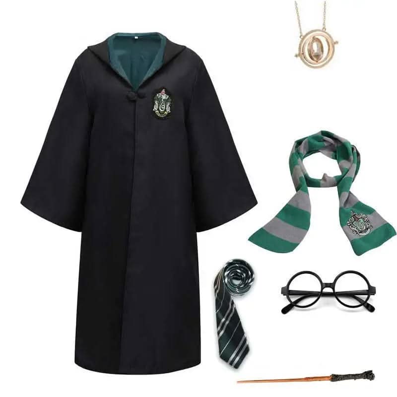 Hogwarts Wizard Student Costume with Robe, Wand & Accessories for Children & Adults