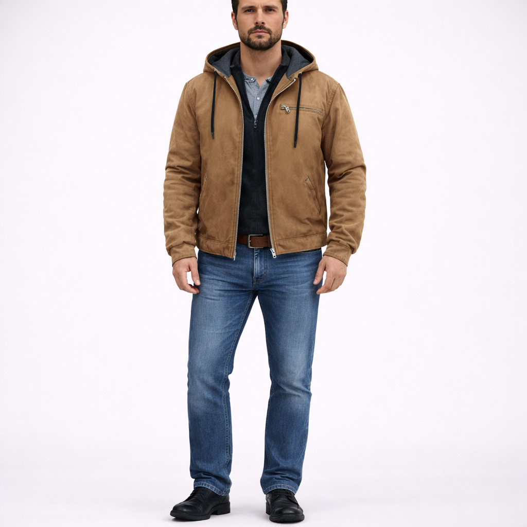Hooded Bomber Jacket Men