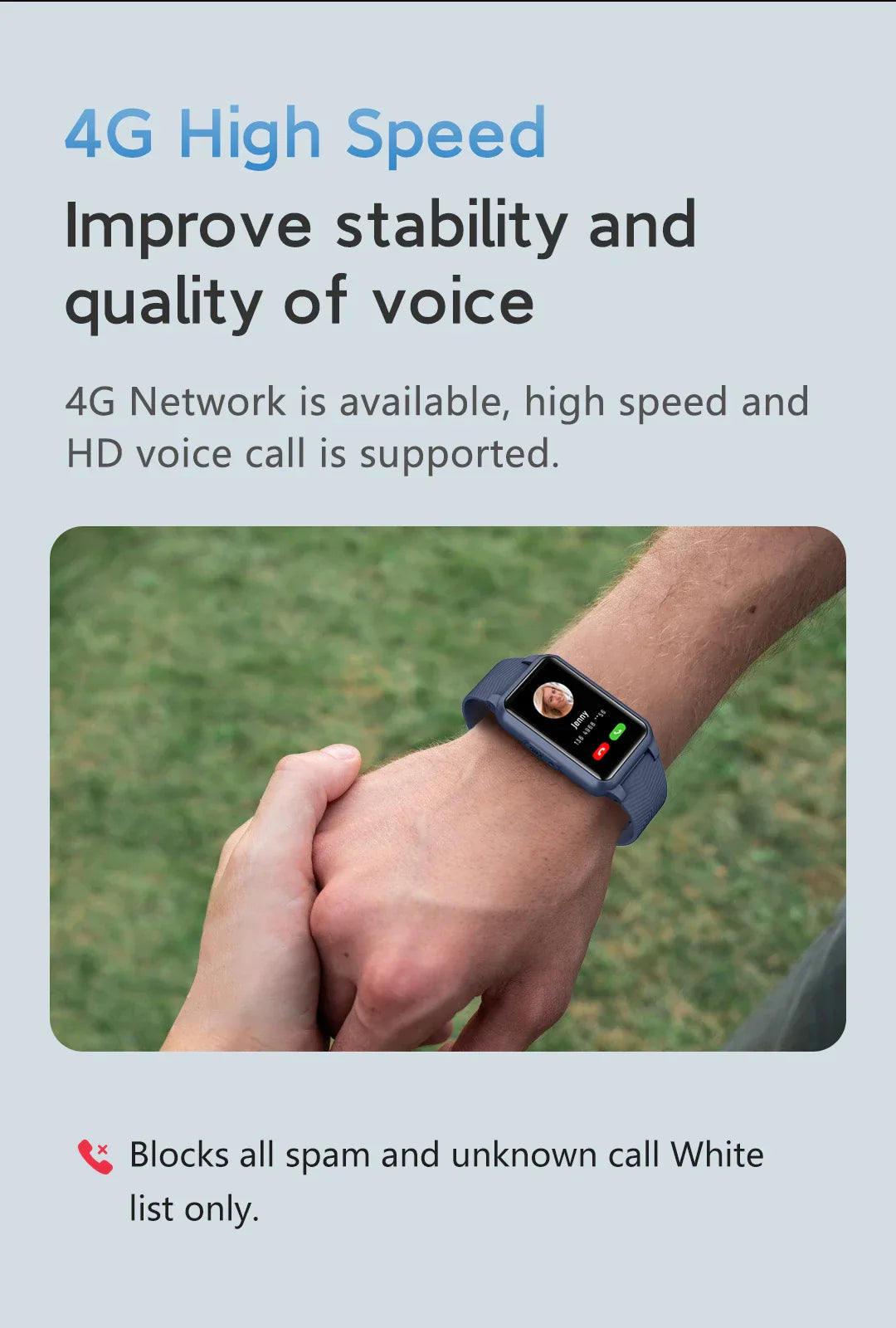 Senior Smartwatch with Fall Detection and SOS Function