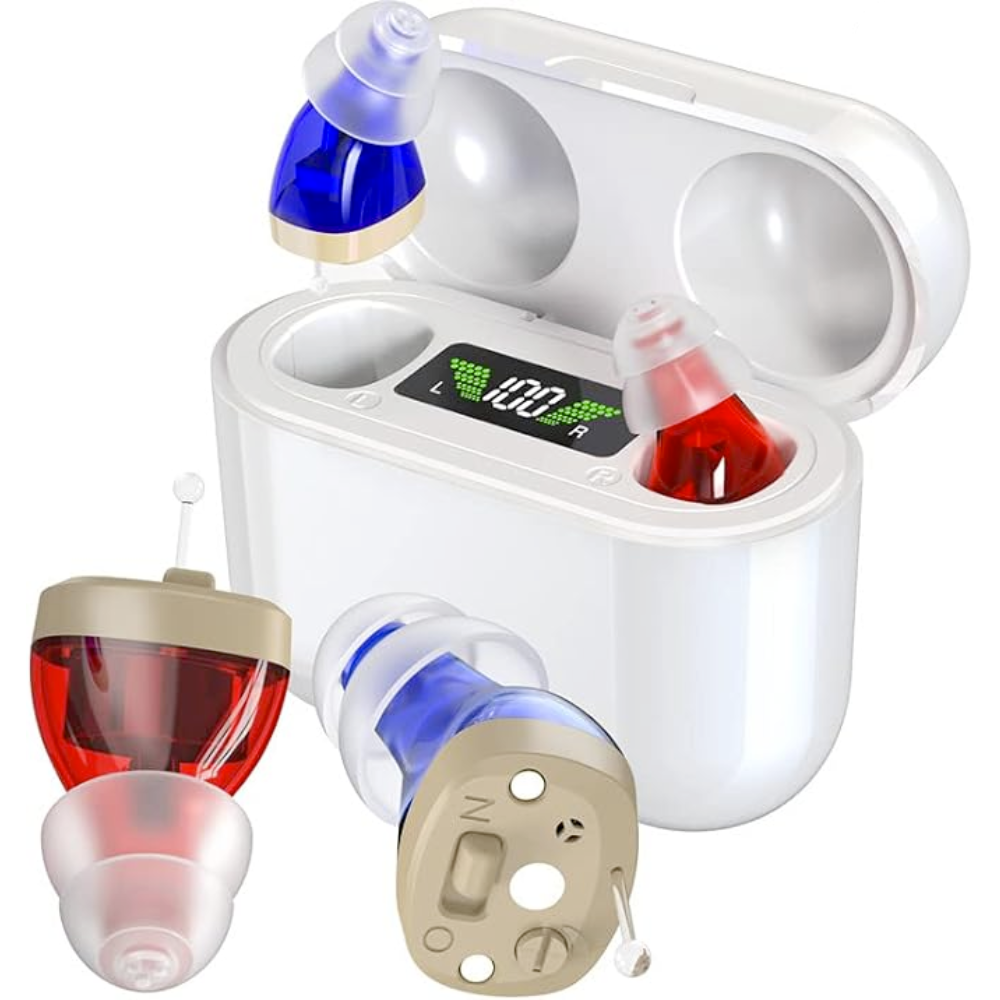 Discreet Rechargeable Hearing Aids with Noise Reduction - Comfortable Design for Mild to Moderate Hearing Loss