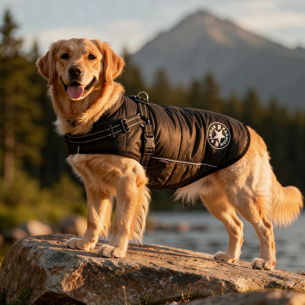 Dog Coat with Built-in Harness | Fleece Jacket