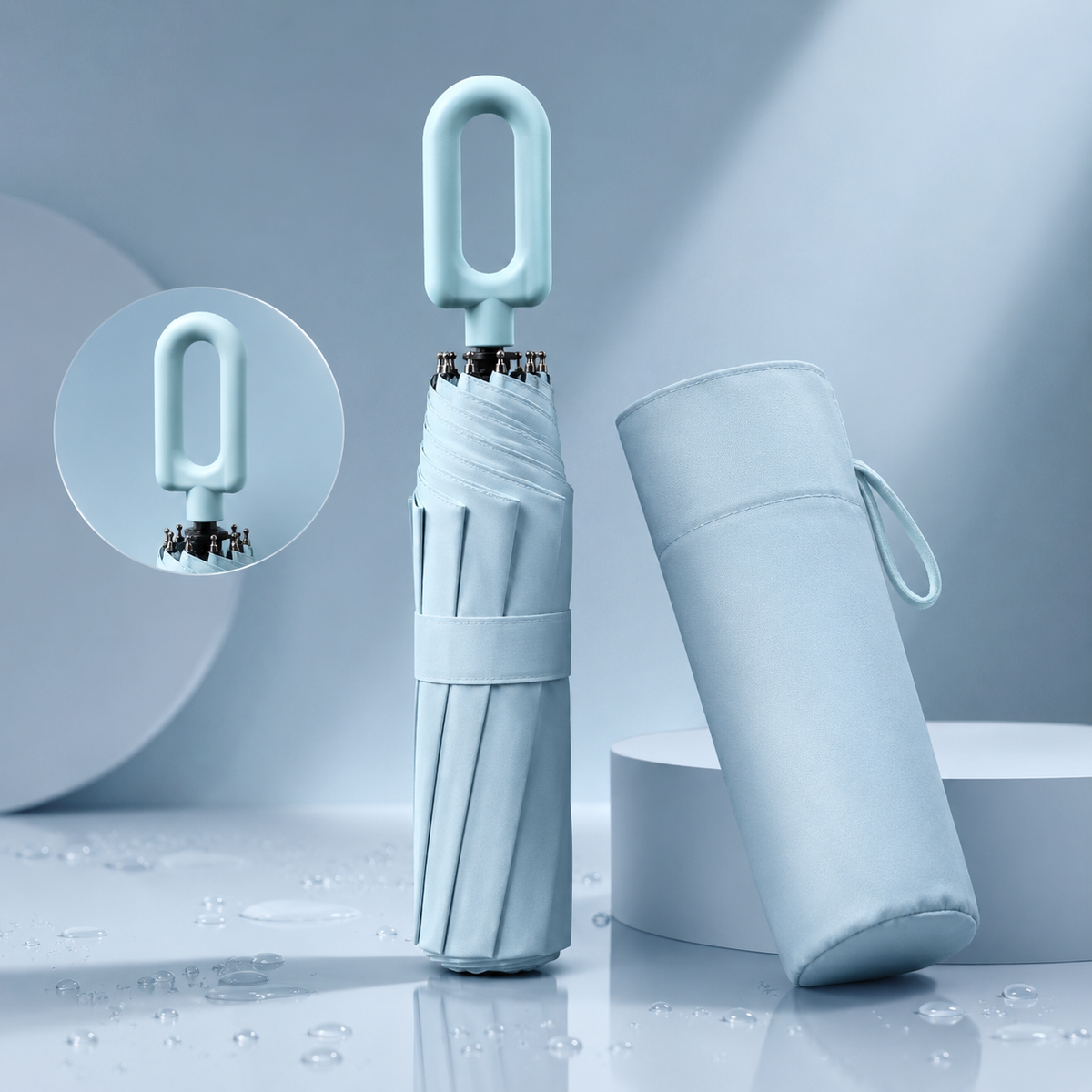 Automatic Windproof Umbrella with 8-Rib Structure and UV Protection for Enhanced Weather Resistance and Everyday Travel Convenience