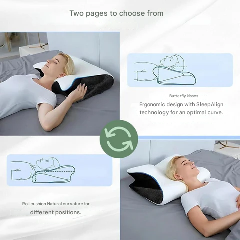 Orthopedic Pillow | Ergonomic Support for Neck and Back | Memory Foam