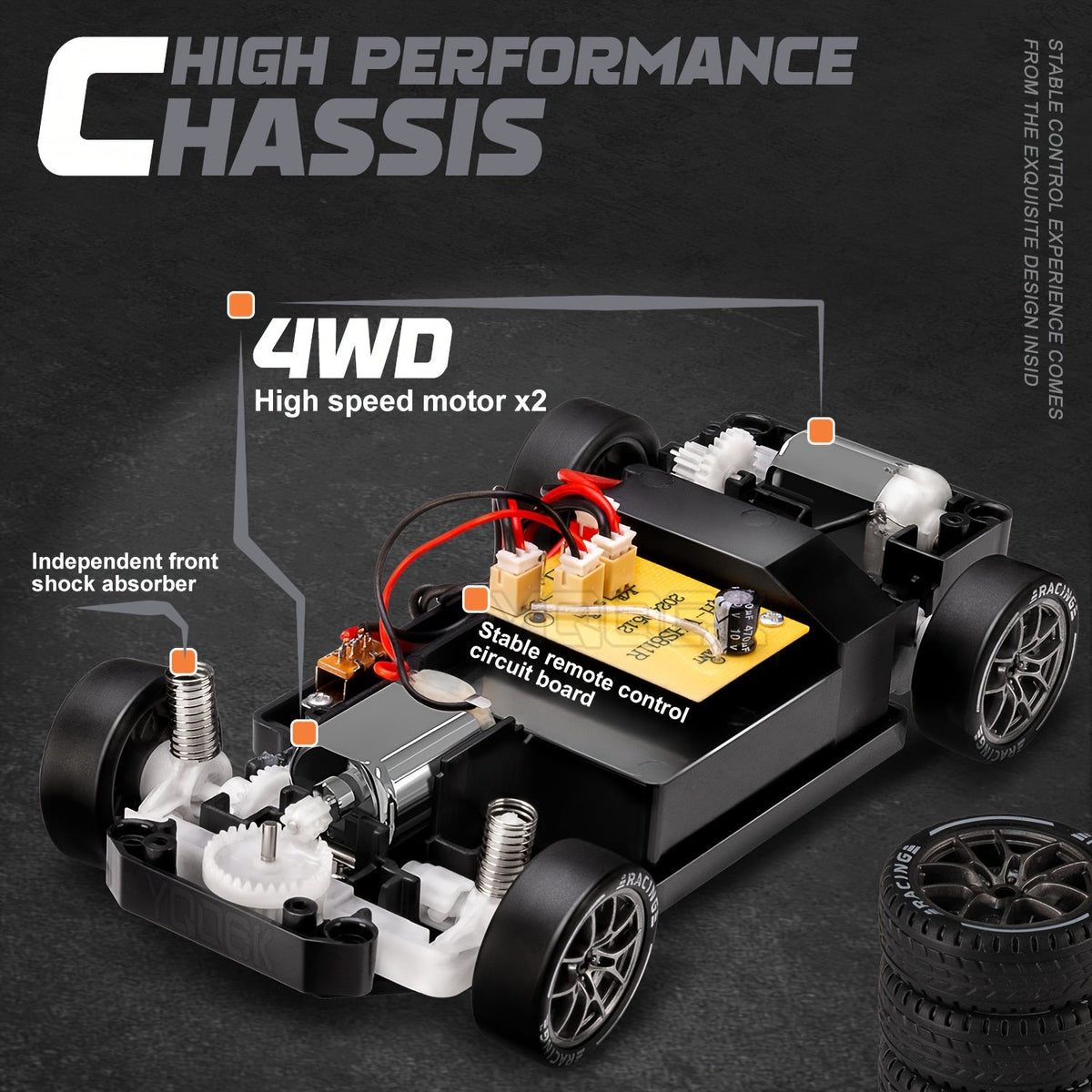 Ultimate 1:24 RC Drift Car with LED Wheels – Rechargeable 4WD Racing Toy
