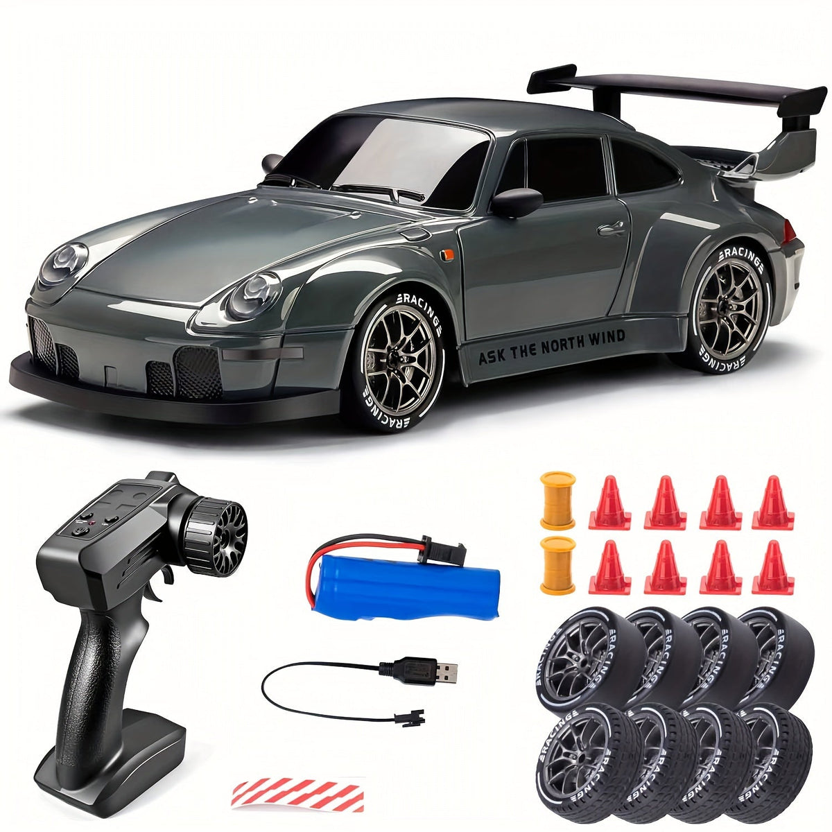 Ultimate 1:24 RC Drift Car with LED Wheels – Rechargeable 4WD Racing Toy