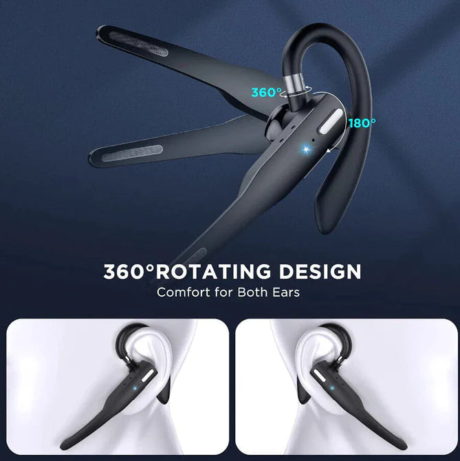 Dual Mic Wireless Bluetooth 5.1 Noise-Canceling Headset/Earphones for Truckers